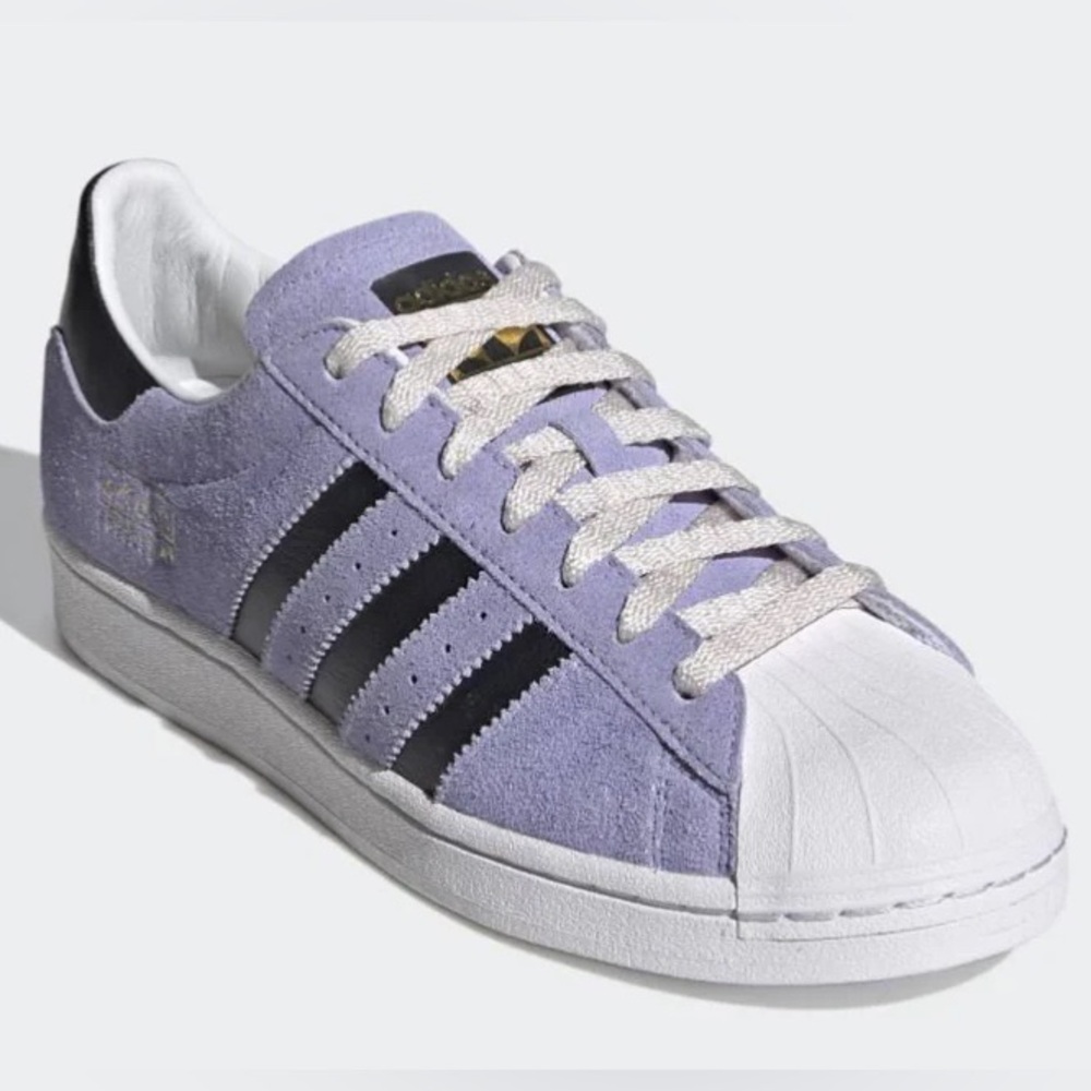 adidas - Superstar Dust Purple and Black Sneakers - size 10.5